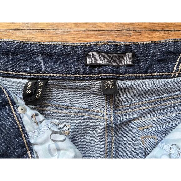 NINE WEST Jeans Bootcut Distressed Jeans sz 8/28 Long (Actual sz 31W) - Picture 7 of 15